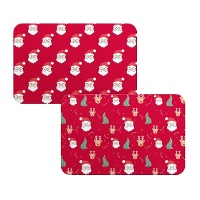 Weihnachtlicher roter Tischset mit Santa Claus-Motiv, 43 x 28 cm - 1 Stück