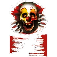 Halloween-Clown-Dekoration für die Toilettenschüssel