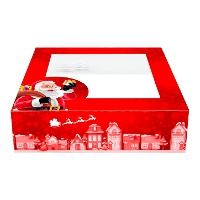28 x 28 x 7,5 cm Schachtel für dekorierten Weihnachtsmannkuchen