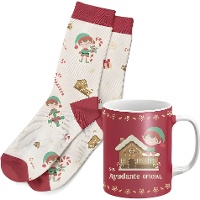 Geschenkset aus Tasse und Wichtelsocken