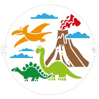 Prähistorische Dinosaurier Schablone 25 cm - Dekorieren
