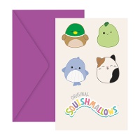 Einladungen von Squishmallows - 6 Stück