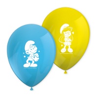 Latexballons Los Pitufos - 8 Stück