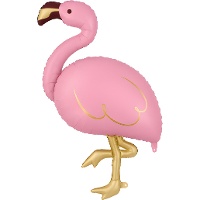 Rosa Flamingo-Folienballon, 68 x 85 cm