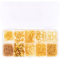 Goldfarbenes Schmuckzubehör-Set, 831-teilig