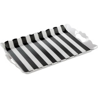 Tablett Excellence 38 x 24 cm, Schwarz-Weiß
