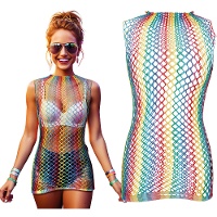 Mehrfarbiges Netz-Top