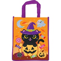 Halloween-Tasche 36 x 30 cm mit Katzenmotiv