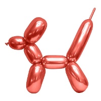 Formbare Latexballons in Chromfarben - 50 Stück.