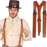 Braune Riemen aus Kunstleder
