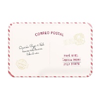 Tischset im Weihnachtsmann-Postkarten-Design, 43 x 28 cm - 1 Stück
