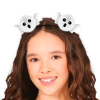 Haarreif mit Geister-Pompons
