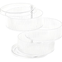 Drehbarer Make-up-Organizer, 3 Ebenen, 11,5 x 11,5 x 14 cm