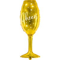 Champagner-Glasballon 28 x 80 cm - PartyDeco