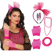 Neon-Accessoire-Set im 80er-Stil