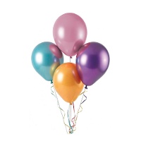 Latex Luftballons 17,7 cm verchromt - Qualatex - 100 Stk.