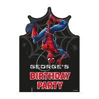 Personalisierbares Spider-Man-Schild mit Spinnennetz