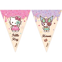 Wimpelgirlande mit Hello Kitty und Kuromi