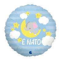 Elefant Baby 46 cm runder Ballon - Grabo
