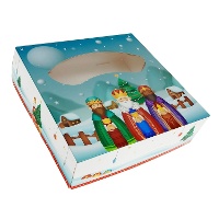 Praktische Box für Roscón de Reyes - 23 x 23 x 8 cm