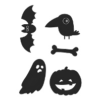 Stanzformen für kleine Halloween-Figuren - 5 Stück