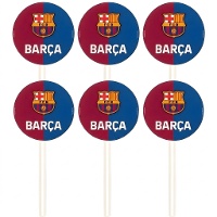 Runde FC Barcelona Toppers - 6 Stück