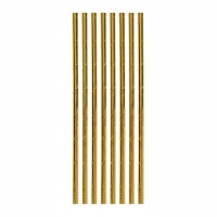 Metallische Papierstrohhalme - 12 Stk.