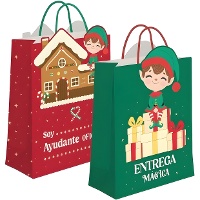 Geschenktüte 14 x 11,5 x 6,7 cm mit Elfenmotiv - 1 Stück