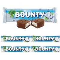 Bounty Schokoladenriegel mit Milchschokolade und Kokosfüllung, 57 g - 4 Stück
