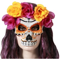 Catrina Maske mit Blumen - 1 Stk.