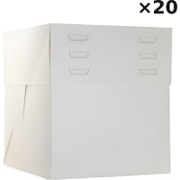 20 x Tortenschachtel 25 x 25 x 20 cm - höhenverstellbar bis 28 cm
