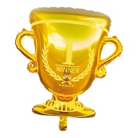 Goldener Pokal-Folienballon 
