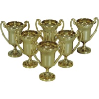 Gold-Mini-Trophäen - 6 Stück