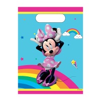 Minnie-Regenbogen-Tüten - 6 Stück