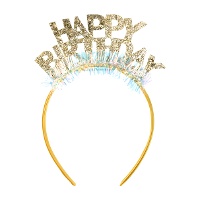 Goldenes Diadem mit der Aufschrift 